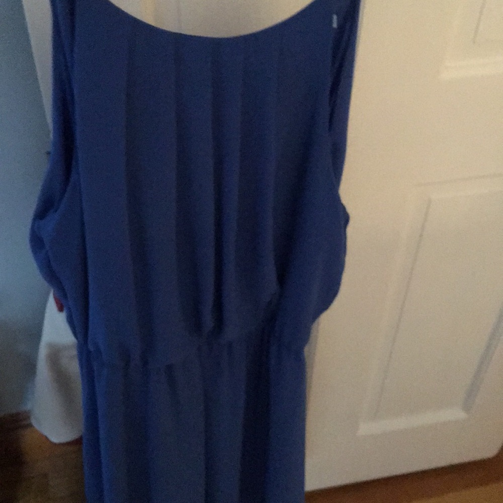 Blue knee length dress